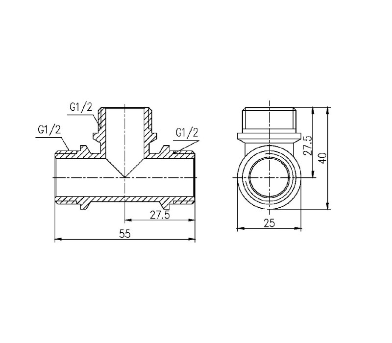 Трійник SD Forte 1/2" ЗЗ SF36715 SD00002666