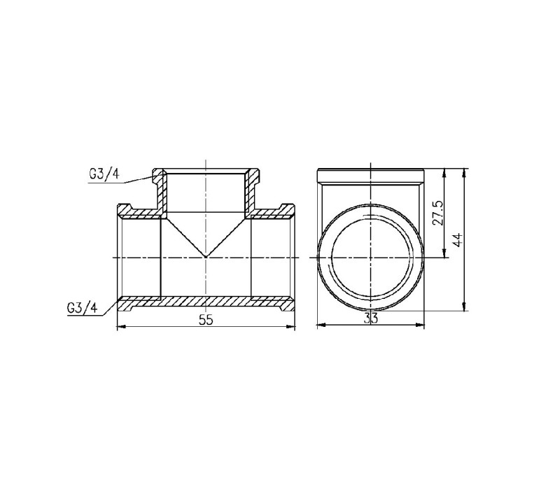 Трійник SD Forte 3/4" ВВ SF36120 SD00002679 Трійник SD Forte 3/4" ВВ SF36120 SD00002679