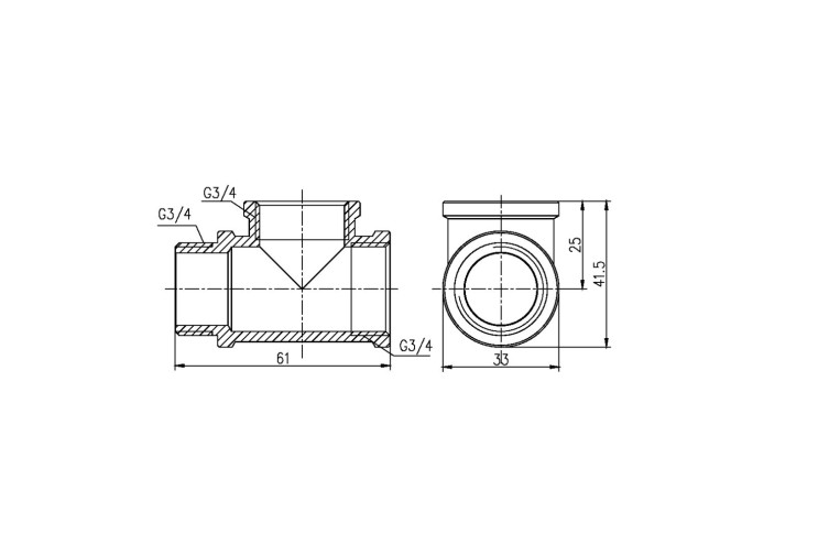 Трійник SD Forte 3/4" ВВЗ SF36320 SD00002680