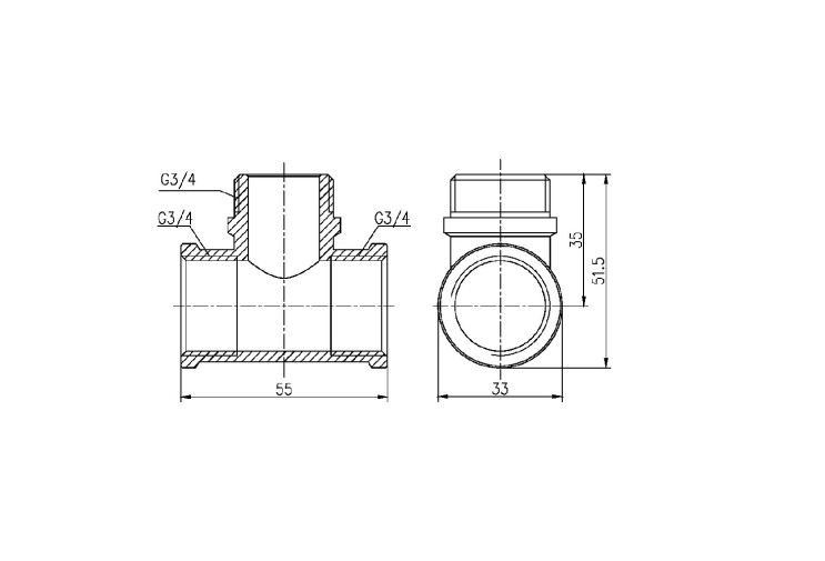 Трійник SD Forte 3/4" ВЗВ SF36420 SD00002681 Трійник SD Forte 3/4" ВЗВ SF36420 SD00002681