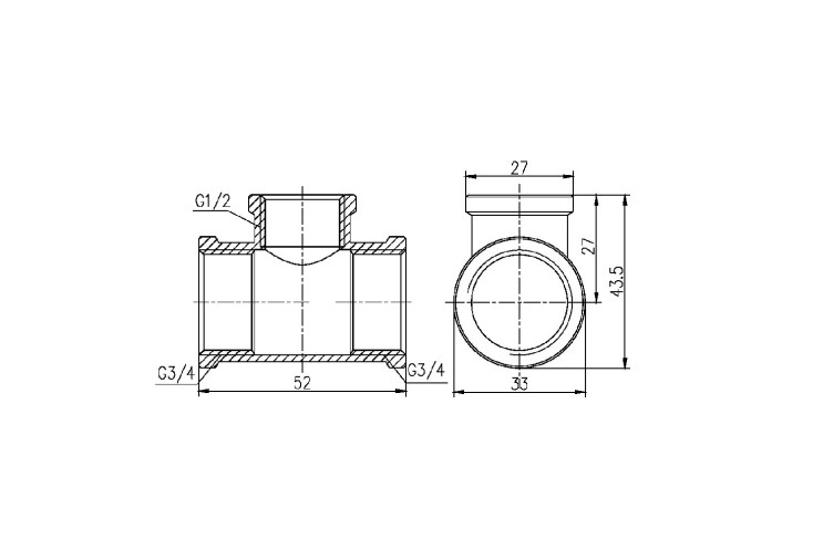 Тройник редукционный SD Forte 3/4"х1/2"х3/4" ВВ SF362201520 SD00002678 Тройник редукционный SD Forte 3/4"х1/2"х3/4" ВВ SF362201520 SD00002678