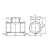 Тройник редукционный SD Forte 3/4"х1/2"х3/4" ВВ SF362201520 SD00002678