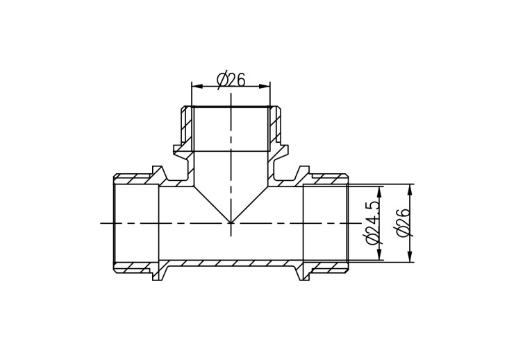 Трійник SD Forte 1" ЗЗ SF36725 SD00002660