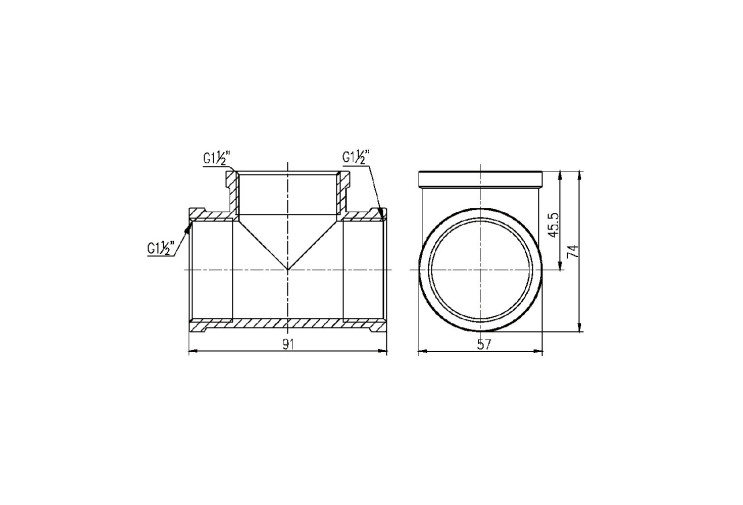 Трійник SD Forte 1" 1/2 ВВ SF36140 SD00002651 Трійник SD Forte 1" 1/2 ВВ SF36140 SD00002651