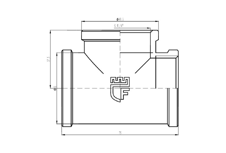 Тройник SD Forte 1" 1/4 ВВ SF36132 SD00002652 Тройник SD Forte 1" 1/4 ВВ SF36132 SD00002652