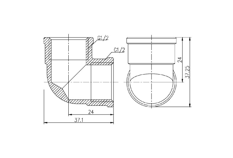 Уголок SD Forte 1/2" ВВ SF36815 SD00002701 Уголок SD Forte 1/2" ВВ SF36815 SD00002701