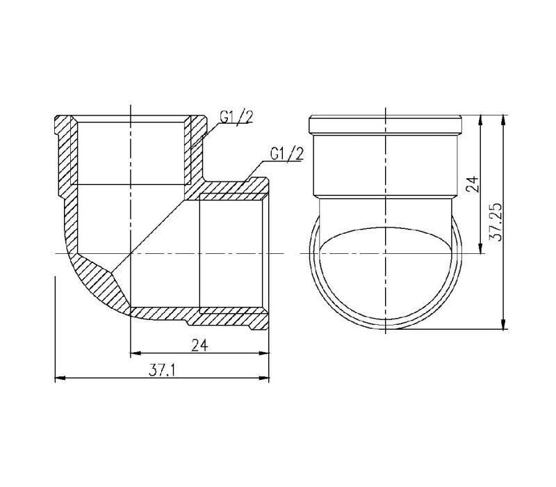 Кутик SD Forte 1/2" ВВ SF36815 SD00002701 Кутик SD Forte 1/2" ВВ SF36815 SD00002701
