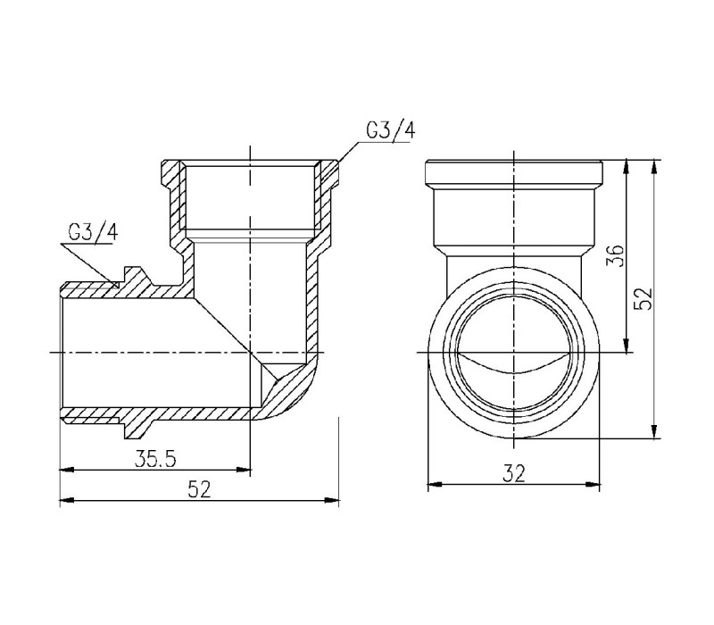 Кутик SD Forte 3/4" ВЗ SF37220 SD00002707