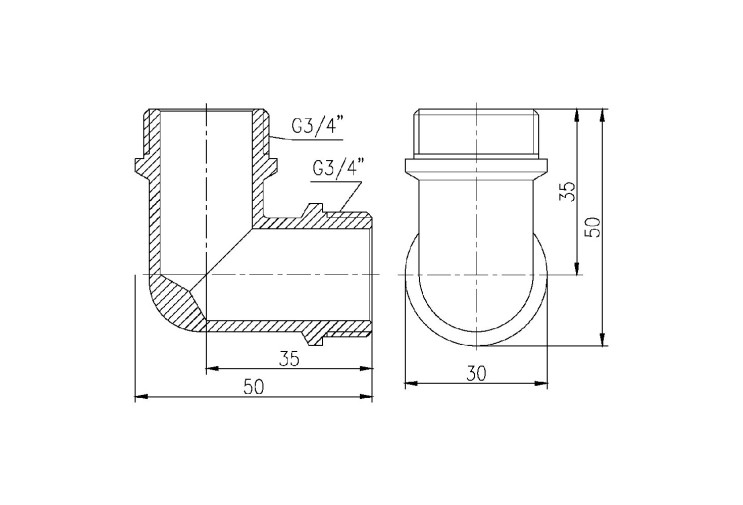 Уголок SD Forte 3/4" НН SF37320 SD00002708 Уголок SD Forte 3/4" НН SF37320 SD00002708