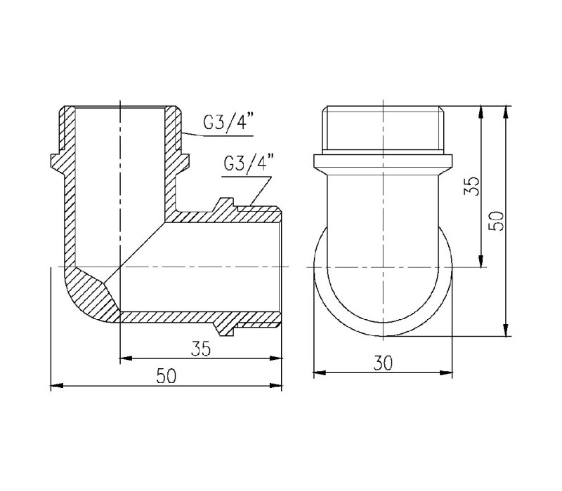 Кутик SD Forte 3/4" ЗЗ SF37320 SD00002708 Кутик SD Forte 3/4" ЗЗ SF37320 SD00002708