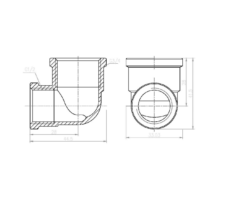 Кутик редукційний SD Forte 1/2"х3/4" ВВ SF3692015 SD00002703