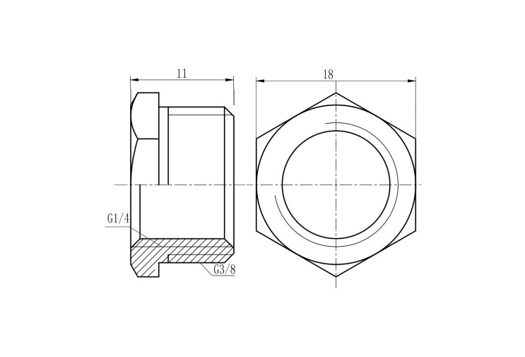 Футорка SD Forte 3/8"х1/4" НВ SF37496 SD00002752