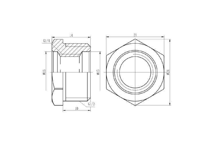 Футорка SD Forte 1/2"х1/4" НВ SF374156 SD00002750 Футорка SD Forte 1/2"х1/4" НВ SF374156 SD00002750