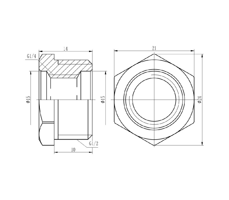 Футорка SD Forte 1/2"х1/4" ЗВ SF374156 SD00002750 Футорка SD Forte 1/2"х1/4" ЗВ SF374156 SD00002750