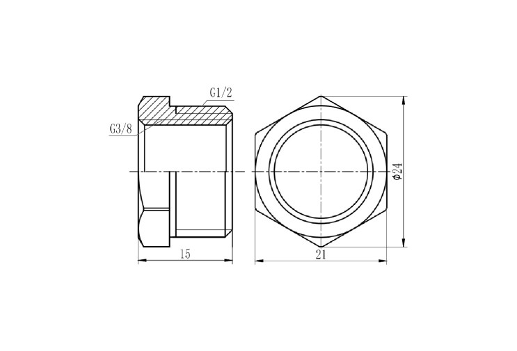 Футорка SD Forte 1/2"х3/8" НВ SF374159 SD00002751 Футорка SD Forte 1/2"х3/8" НВ SF374159 SD00002751
