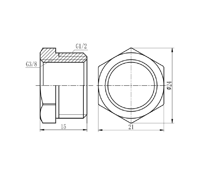 Футорка SD Forte 1/2"х3/8" ЗВ SF374159 SD00002751 Футорка SD Forte 1/2"х3/8" ЗВ SF374159 SD00002751