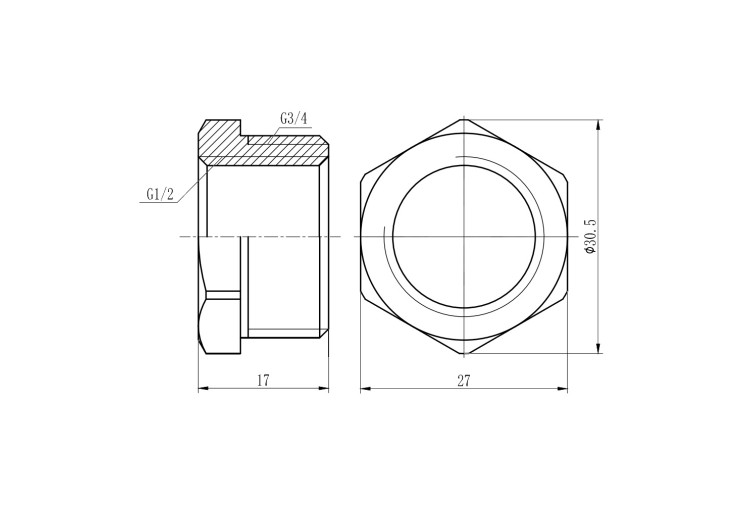 Футорка SD Forte 1/2"х3/4" НВ SF3742015 SD00002749