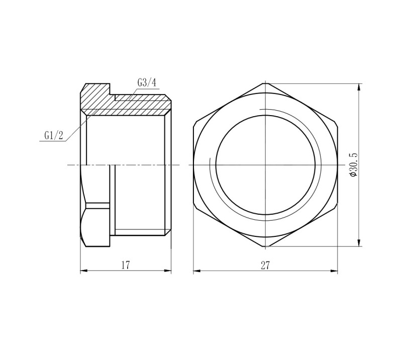 Футорка SD Forte 1/2"х3/4" ЗВ SF3742015 SD00002749 Футорка SD Forte 1/2"х3/4" ЗВ SF3742015 SD00002749