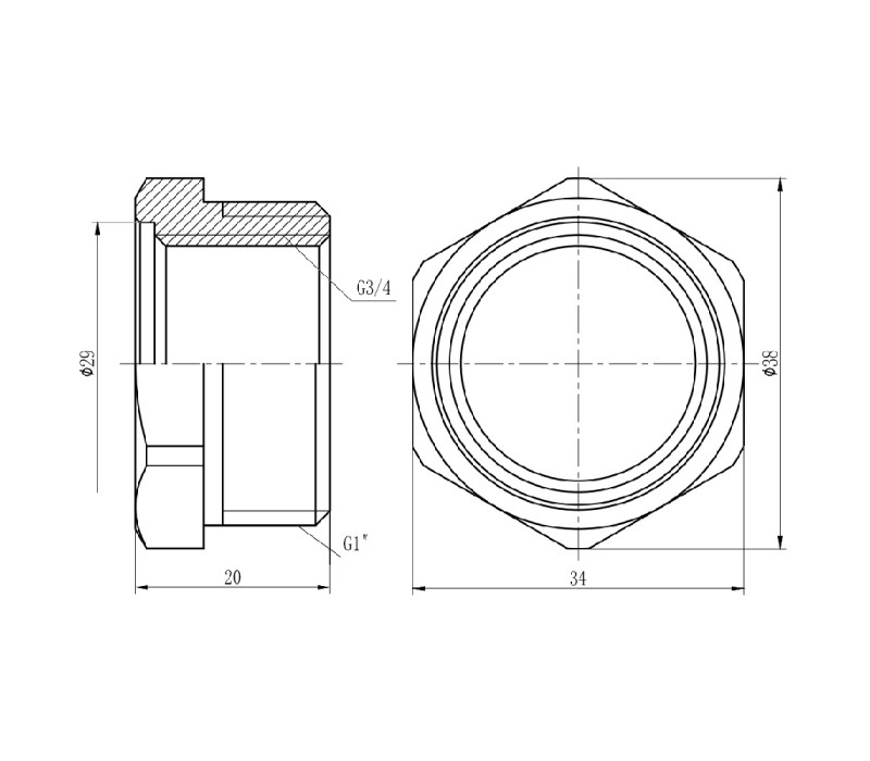 Футорка SD Forte 1"х3/4" ЗВ SF3742520 SD00002748 Футорка SD Forte 1"х3/4" ЗВ SF3742520 SD00002748