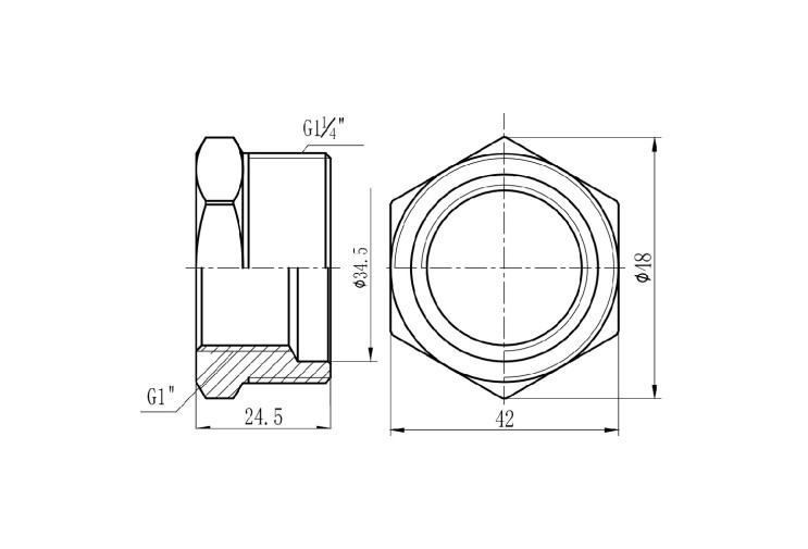 Футорка SD Forte 1" 1/4х1" НВ SF3743225 SD00002744 Футорка SD Forte 1" 1/4х1" НВ SF3743225 SD00002744