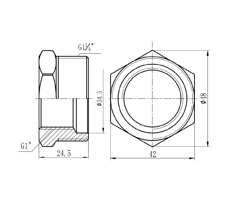 Футорка SD Forte 1" 1/4х1" ЗВ SF3743225 SD00002744 Футорка SD Forte 1" 1/4х1" ЗВ SF3743225 SD00002744