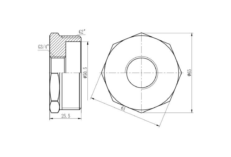 Футорка SD Forte 2"х3/4" НВ SF3745020 SD00002740