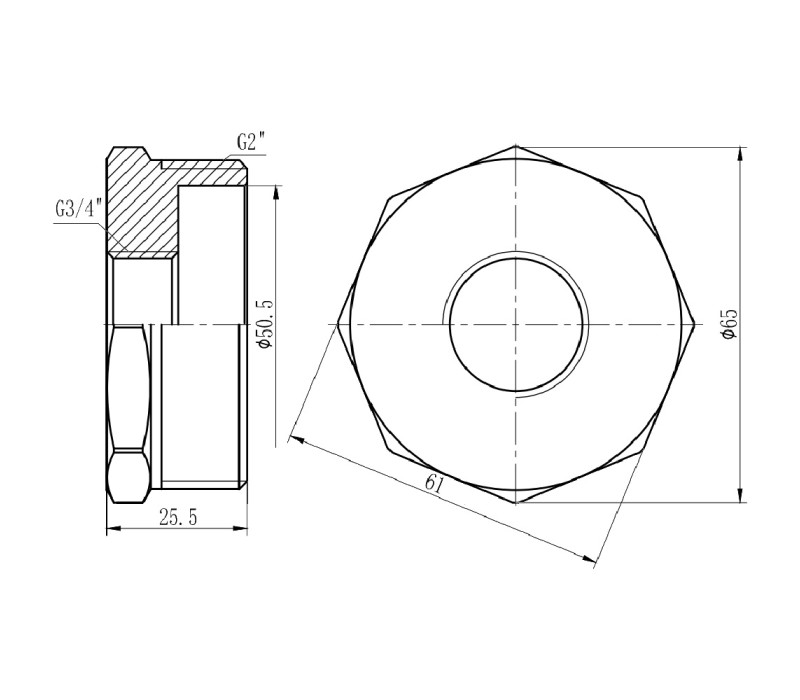Футорка SD Forte 2"х3/4" ЗВ SF3745020 SD00002740 Футорка SD Forte 2"х3/4" ЗВ SF3745020 SD00002740