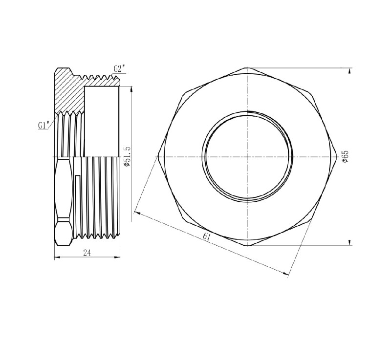 Футорка SD Forte 2"х1" ЗВ SF3745025 SD00002739 Футорка SD Forte 2"х1" ЗВ SF3745025 SD00002739