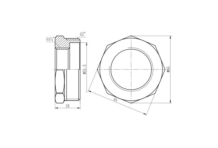 Футорка SD Forte 2"х1" 1/4 НВ SF3745032 SD00002738 Футорка SD Forte 2"х1" 1/4 НВ SF3745032 SD00002738