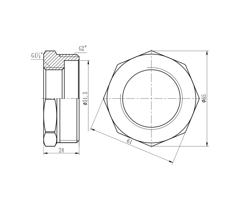 Футорка SD Forte 2"х1" 1/4 ЗВ SF3745032 SD00002738 Футорка SD Forte 2"х1" 1/4 ЗВ SF3745032 SD00002738