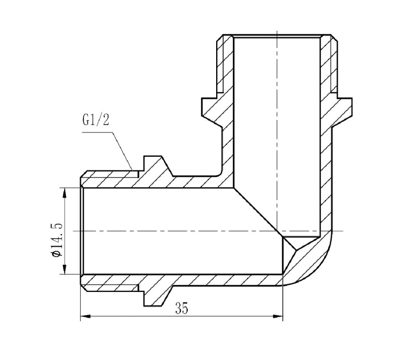 Кутик SD Forte 1/2" ЗЗ хром SF373H15 SD00002716 Кутик SD Forte 1/2" ЗЗ хром SF373H15 SD00002716