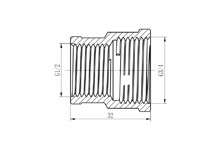 Муфта SD Forte 1/2" ВВ хром SF357H2015 SD00002566 Муфта SD Forte 1/2" ВВ хром SF357H2015 SD00002566