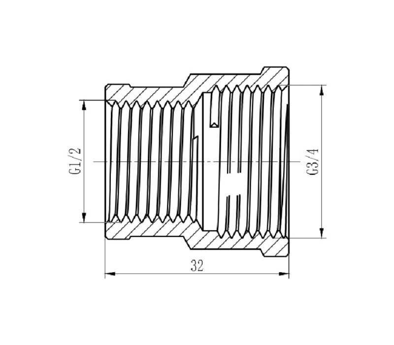 Муфта SD Forte 1/2" ВВ хром SF357H2015 SD00002566 Муфта SD Forte 1/2" ВВ хром SF357H2015 SD00002566