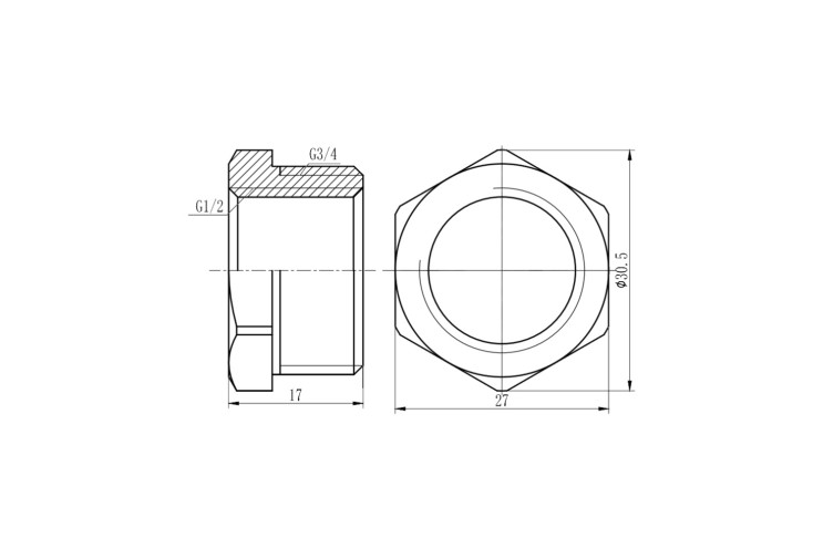 Футорка SD Forte 3/4"х1/2" НВ хром SF374H2015 SD00002756 Футорка SD Forte 3/4"х1/2" НВ хром SF374H2015 SD00002756