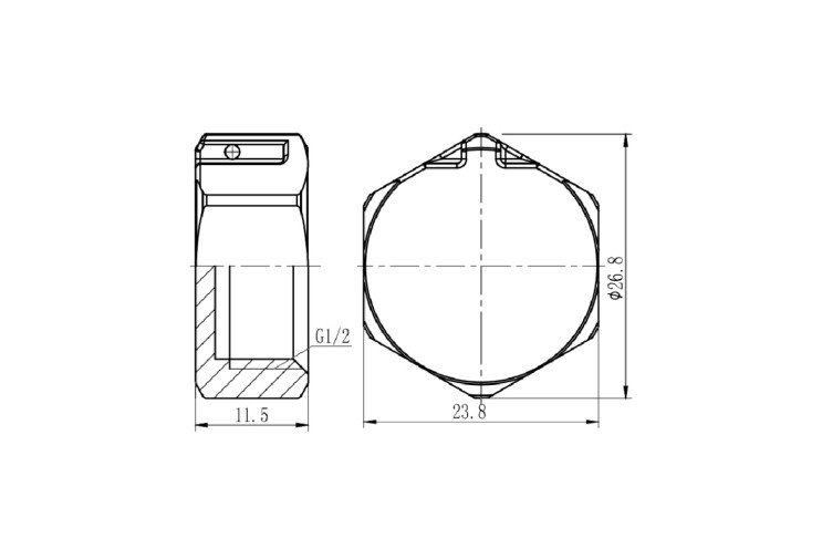 Заглушка SD Forte 1/2" ВР хром SF352H15 SD00002520
