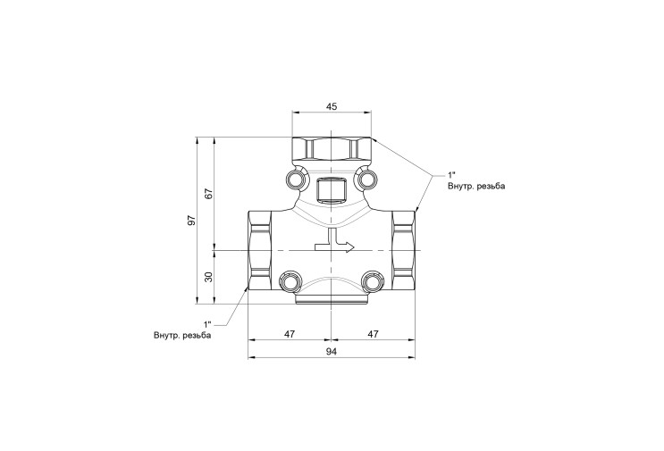 Антиконденсаційний клапан Icma 1" 45°C №133 SD00003458