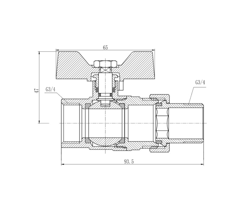 Кран кульовий "Американка" SD Forte 3/4" прямий SF220W20 SD00017968