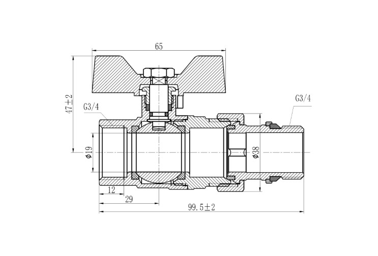 Кран шаровой "Американка" SD Forte 3/4" с антипротечкой прямой SF222W20 SD00017974 Кран шаровой "Американка" SD Forte 3/4" с антипротечкой прямой SF222W20 SD00017974