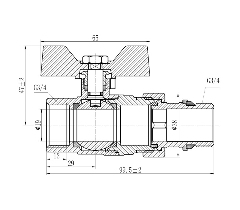 Кран кульовий "Американка" SD Forte 3/4" з антипротіканням прямий SF222W20 SD00017974 Кран кульовий "Американка" SD Forte 3/4" з антипротіканням прямий SF222W20 SD00017974