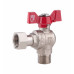 Кран кульовий з накидною гайкою SD Forte 1/2" ВЗ для води кутовий SF224W15 SD00017977