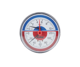 Термоманометр Icma 1/2" 0-10 бар, заднє підключення №259