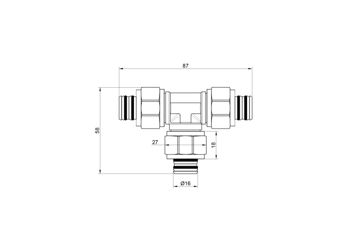 Тройник обжимной Icma 20 №546 SD00020734 Тройник обжимной Icma 20 №546 SD00020734