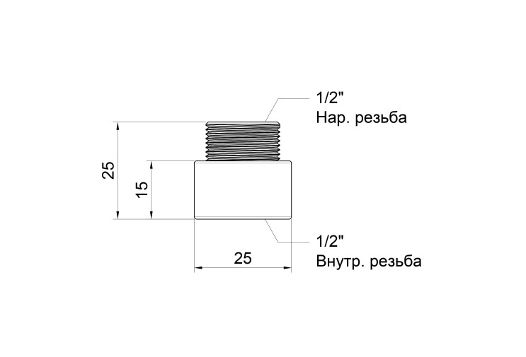 Удлинитель Icma 15х1/2" №19 SD00020806 Удлинитель Icma 15х1/2" №19 SD00020806