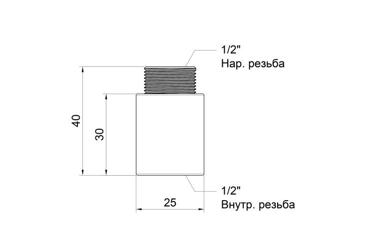 Удлинитель Icma 30х1/2" №19 SD00020809 Удлинитель Icma 30х1/2" №19 SD00020809