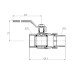 Кран шаровой "Американка" SD Forte 1" 1/4 прямой SF220W32 SD00020900