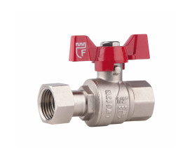 Кран шаровой с накидной гайкой SD Forte 1/2"х ВР для воды прямой SF260W15 Кран шаровой с накидной гайкой SD Forte 1/2"х ВР для воды прямой SF260W15