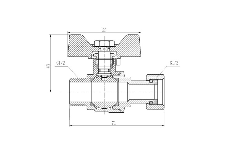 Кран кульовий з накидною гайкою SD Forte 1/2" ВЗ для води прямий SF261W15 SD00021094 Кран кульовий з накидною гайкою SD Forte 1/2" ВЗ для води прямий SF261W15 SD00021094