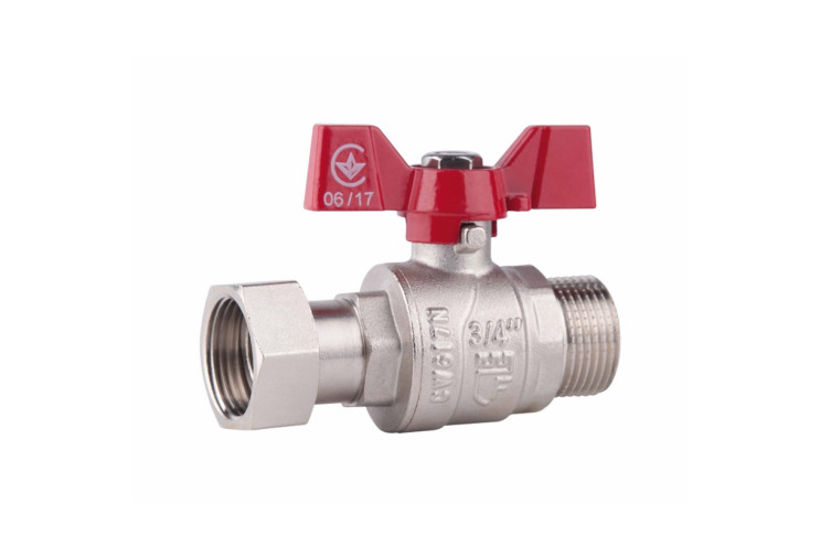 Кран кульовий з накидною гайкою SD Forte 3/4" ВЗ для води прямий SF261W20 SD00021095