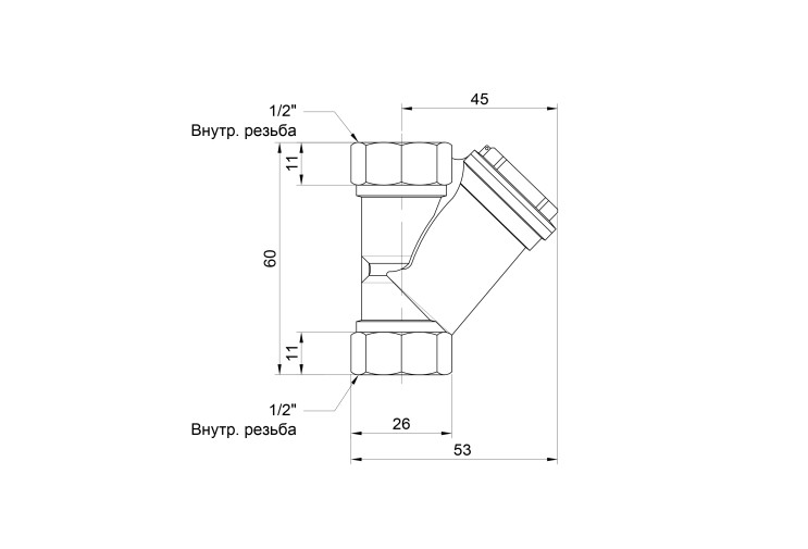 Фильтр SD Forte 1/2" для воды SF124NW15 SD00021096 Фильтр SD Forte 1/2" для воды SF124NW15 SD00021096