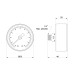 Манометр Icma 1/4" 0-10 бар, заднє підключення №243 SD00021117